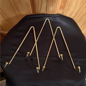 Vintage Gold Wall Easel Hanger set of 3